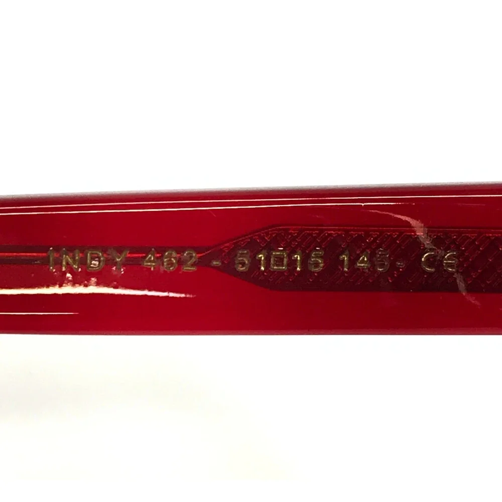 Jean Lafont Eyeglasses Frames INDY 462 Clear Transparent Red Rectangle 51-15-145